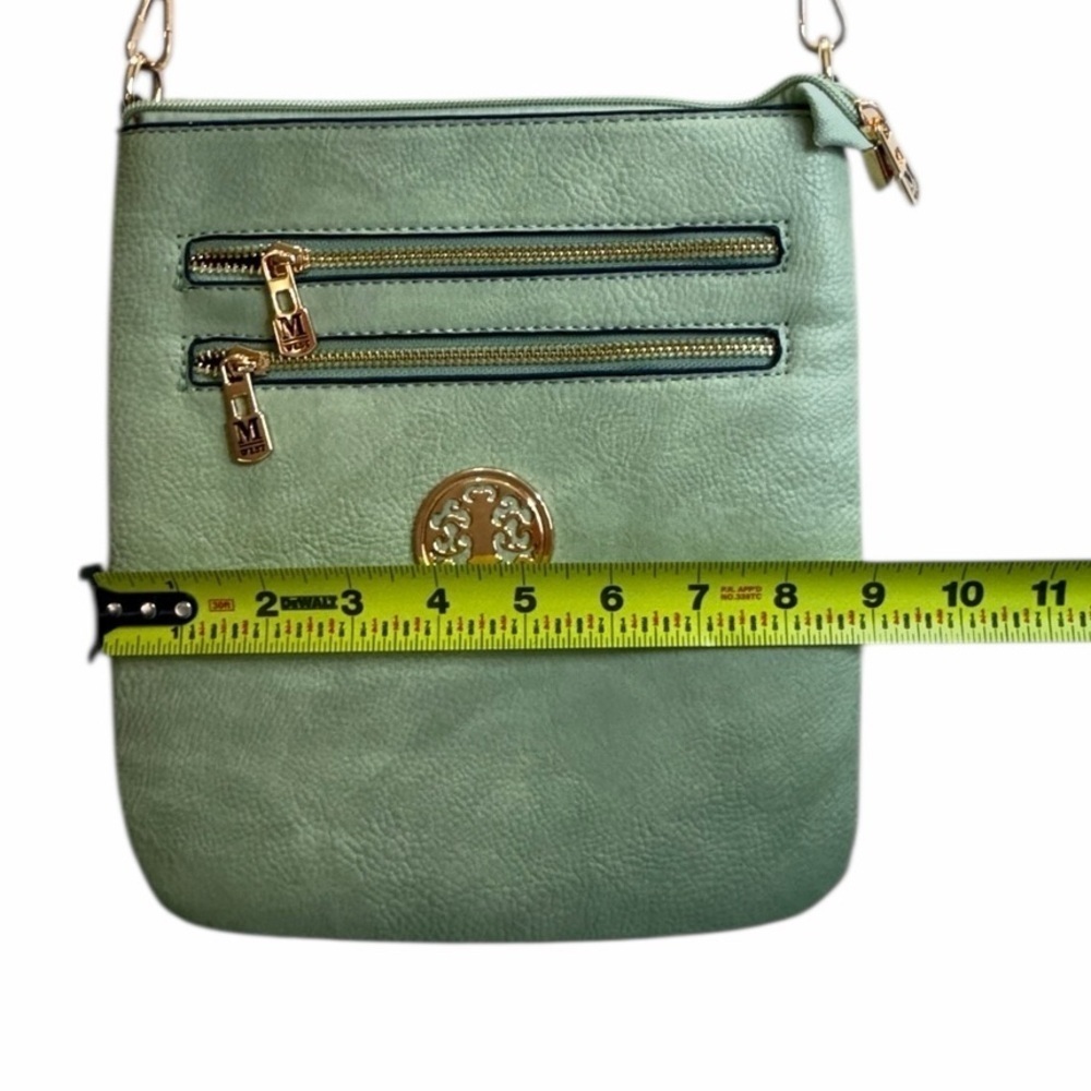 Montana West Select Mint Green Vegan Leather Crossbody Bag - Picture 5 of 10